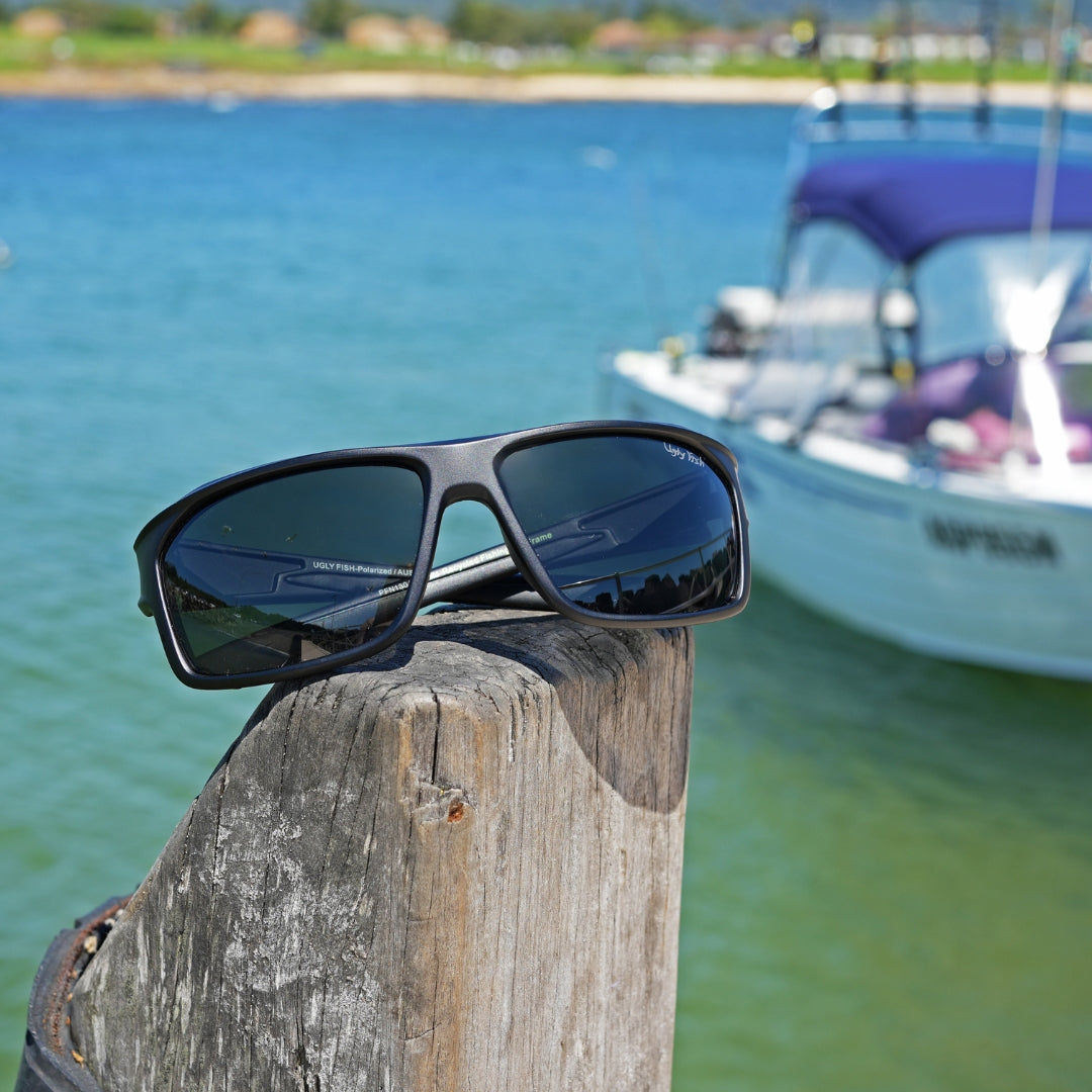 PFN130 Recycled Fishing Net Wrap Polarised Sunglasses