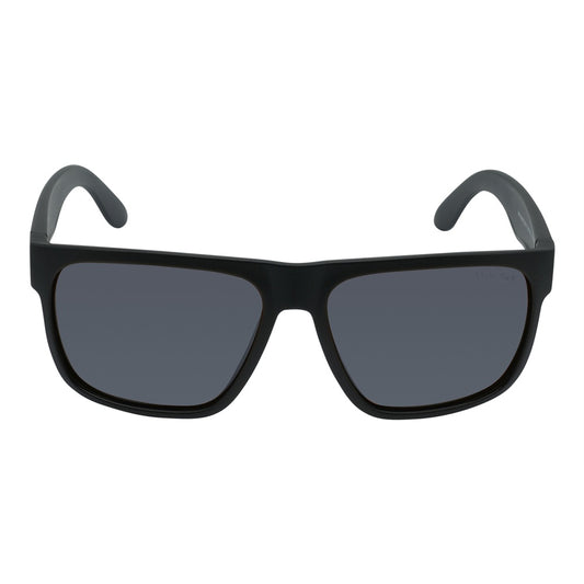A pair of black Ugly Fish sunglasses, featuring polarized lenses and designed to float on water.
