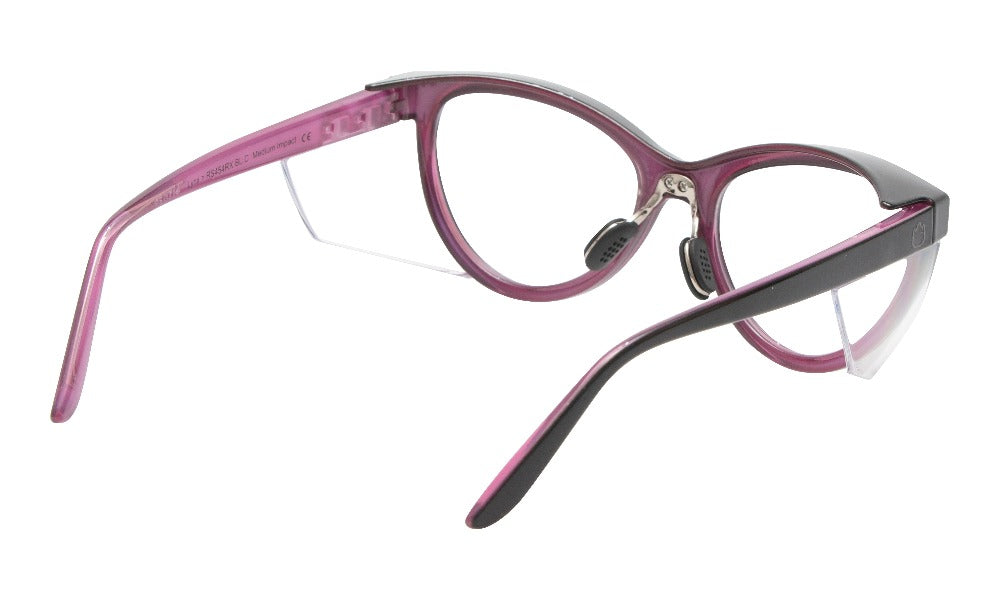 Lynx | Women's Prescription Safety Glasses | RS454RX - Black Frames/Clear Lens