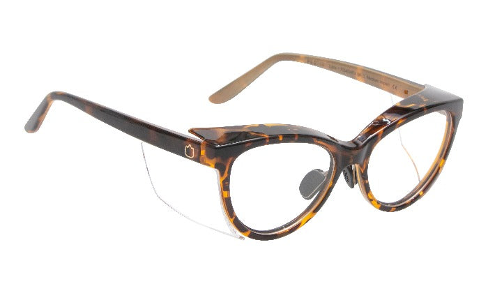Lynx | Women's Prescription Safety Glasses | RS454RX - Brown Frame/Clear Lens