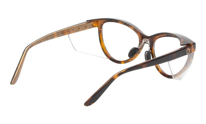 Lynx | Women's Prescription Safety Glasses | RS454RX - Brown Frame/Clear Lens