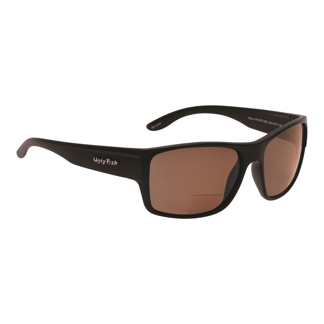 AllTopBargains Polarized Bifocal Sunglasses Mens Womens UV Fishing Reading Black Brown +1.50, adult unisex