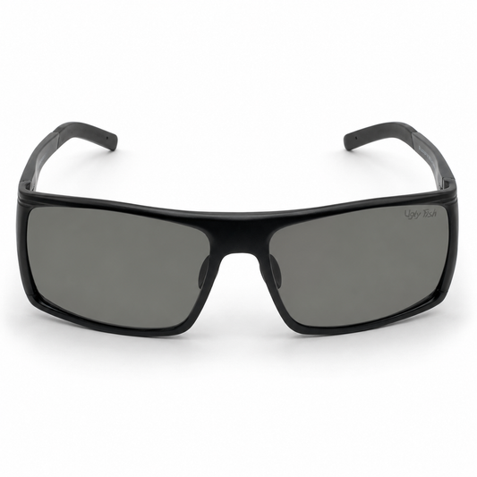 Ugly Fish Blizzard Ugly Metal Black sunglasses with dark lenses on a white background