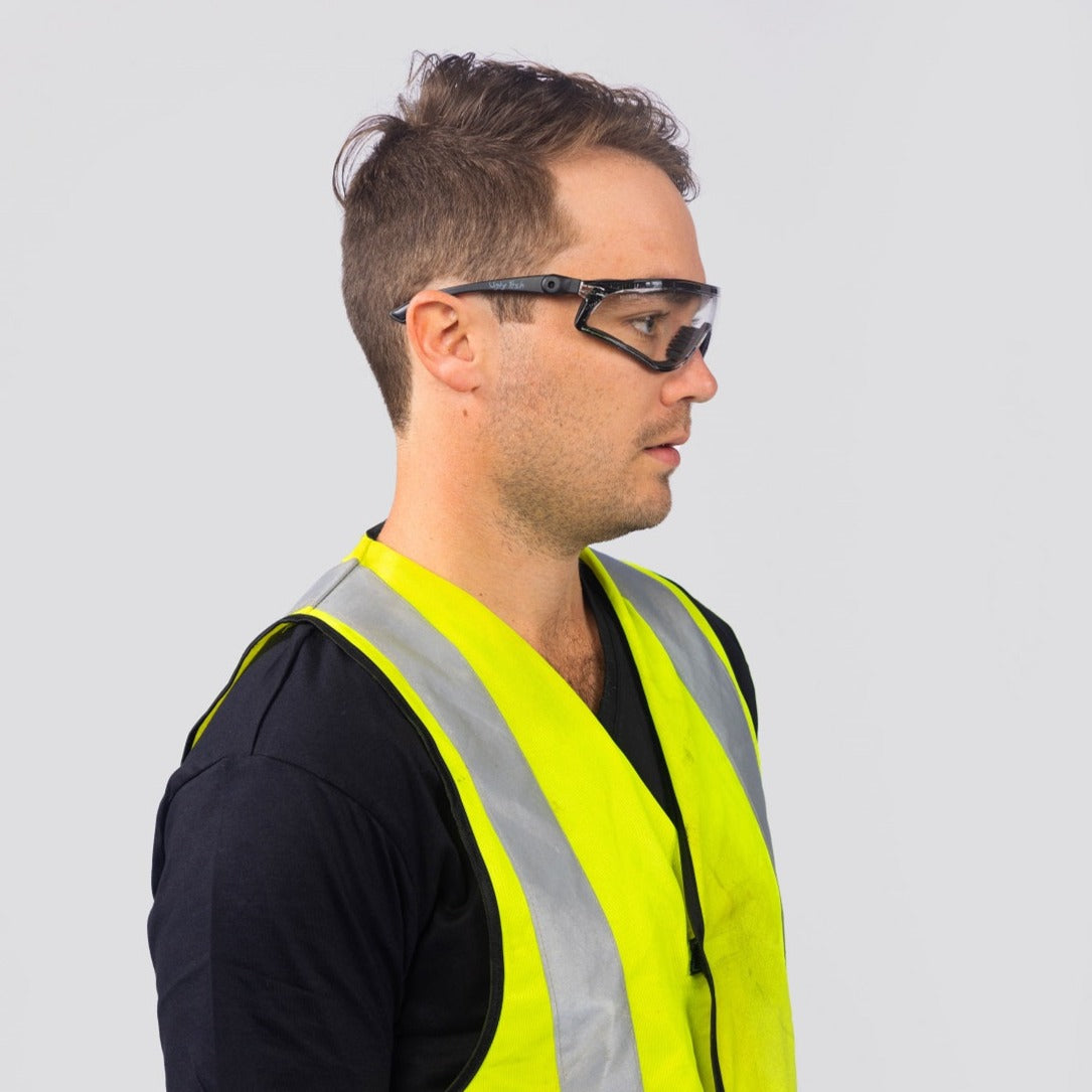 Safety glasses with online