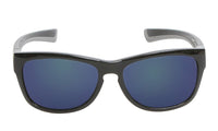 Shiny Black Frame/Blue Mirror Lens