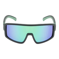 Matt Black/Green Mirror