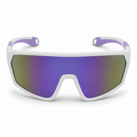 White Frame /Purple Mirror Lens