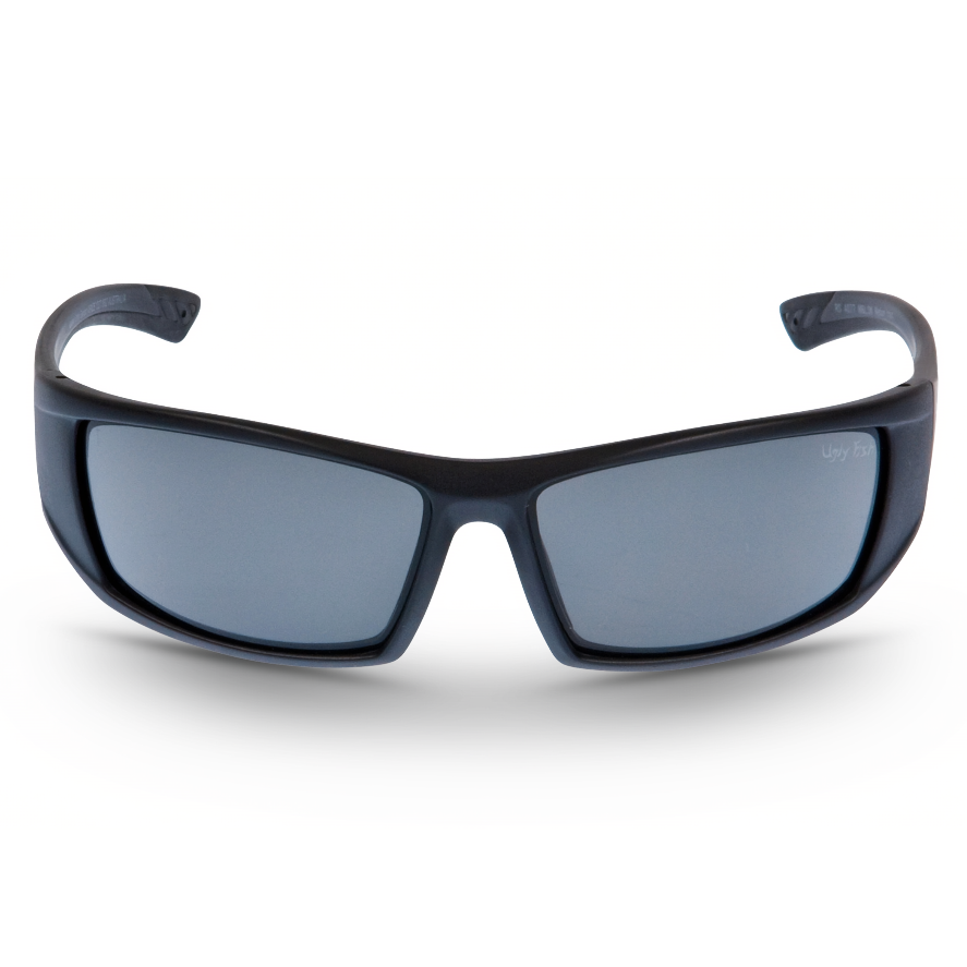 RS4077 Black Motorcycle sunglasses with gray lenses on a white background