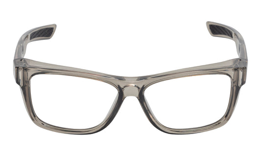 A grey pair of Ugly Fish Safety Glasses with wrap around side protection. 
