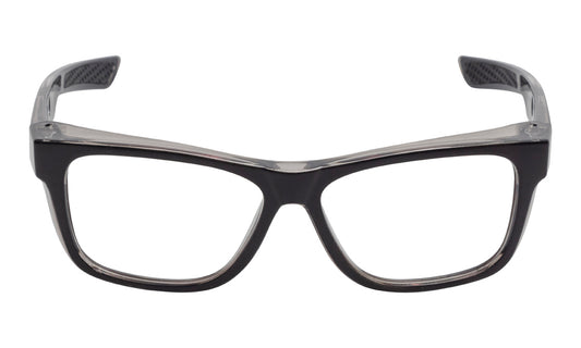 A black pair of Ugly Fish Safety Glasses with wrap around side protection. 