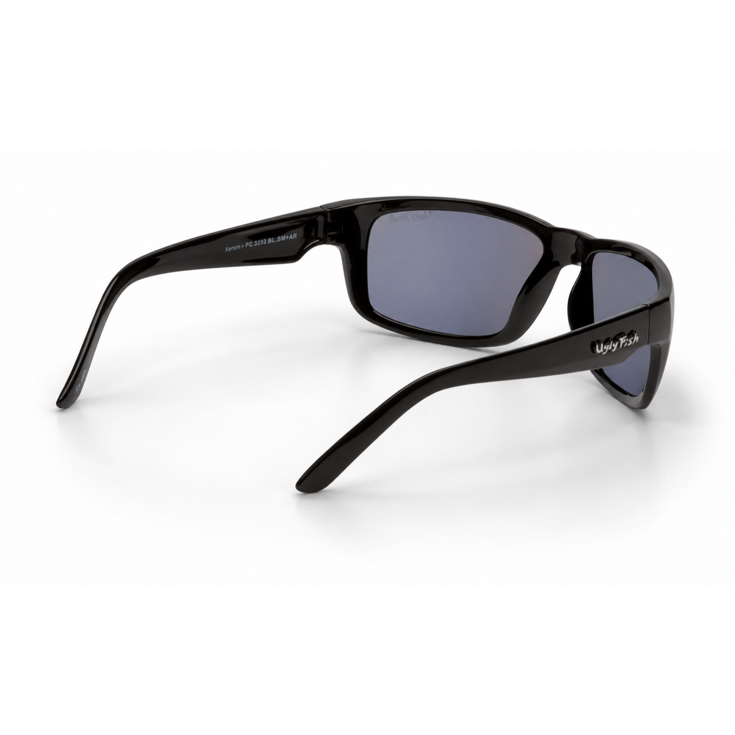 Ugly Fish Xenon premium polarised black sunglasses with a clear background
